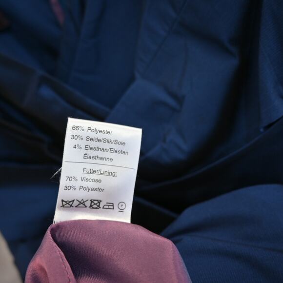 Talbot Runhof Maxi Dress Size 4 Blue Satin V-Neck Sleeveless Formal Evening Gown - Picture 10 of 10